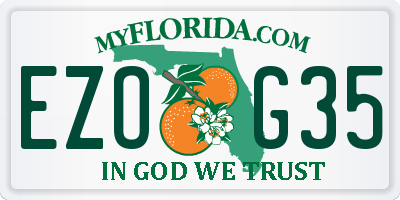 FL license plate EZOG35