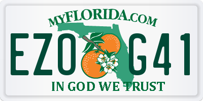 FL license plate EZOG41