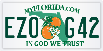 FL license plate EZOG42