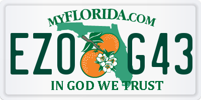 FL license plate EZOG43