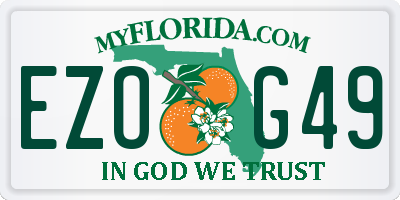 FL license plate EZOG49