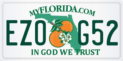 FL license plate EZOG52