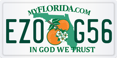 FL license plate EZOG56