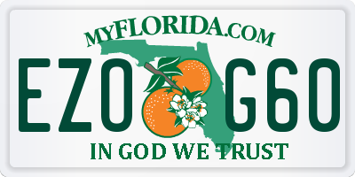 FL license plate EZOG60