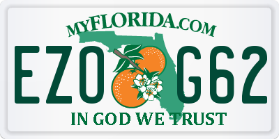 FL license plate EZOG62