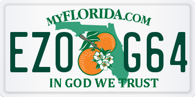 FL license plate EZOG64