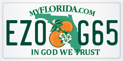 FL license plate EZOG65