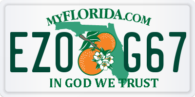 FL license plate EZOG67