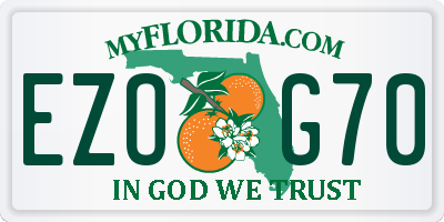 FL license plate EZOG70