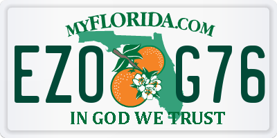 FL license plate EZOG76