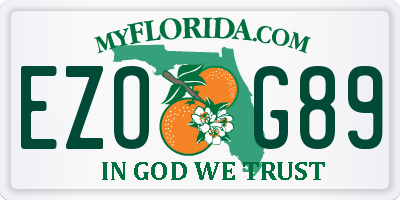 FL license plate EZOG89