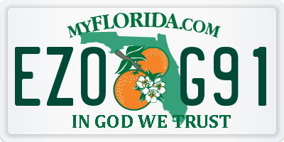 FL license plate EZOG91