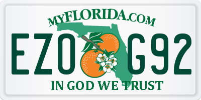 FL license plate EZOG92