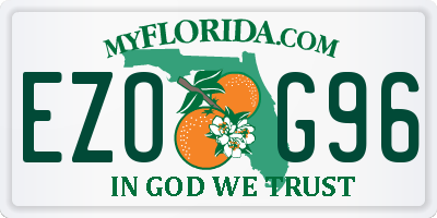 FL license plate EZOG96