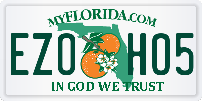 FL license plate EZOH05