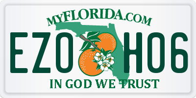 FL license plate EZOH06