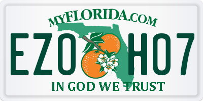 FL license plate EZOH07