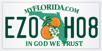 FL license plate EZOH08