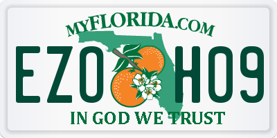 FL license plate EZOH09