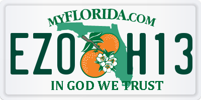 FL license plate EZOH13