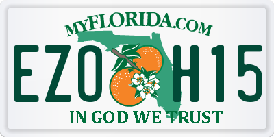 FL license plate EZOH15