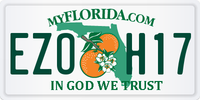 FL license plate EZOH17