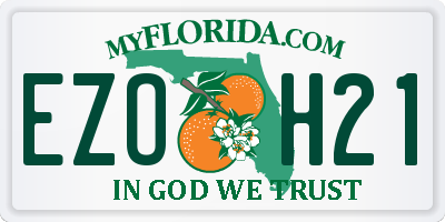 FL license plate EZOH21