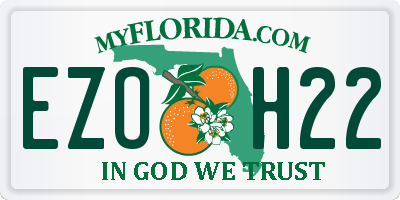 FL license plate EZOH22