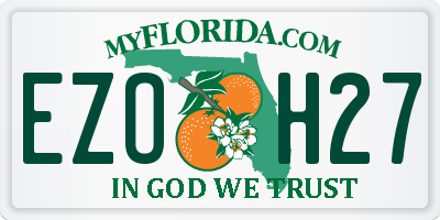 FL license plate EZOH27