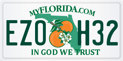 FL license plate EZOH32