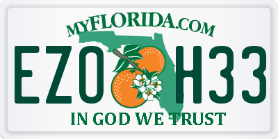 FL license plate EZOH33