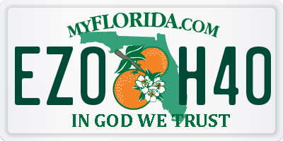 FL license plate EZOH40