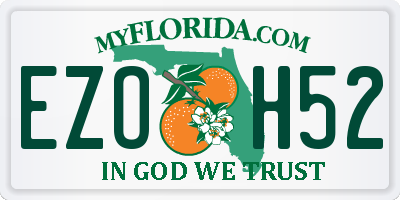 FL license plate EZOH52