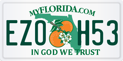 FL license plate EZOH53