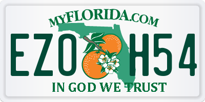 FL license plate EZOH54