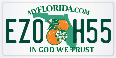 FL license plate EZOH55