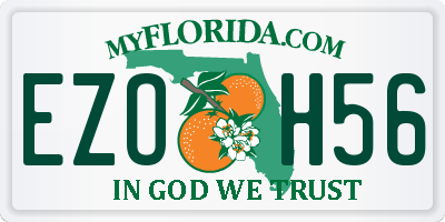 FL license plate EZOH56