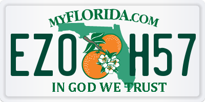 FL license plate EZOH57