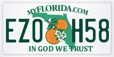 FL license plate EZOH58