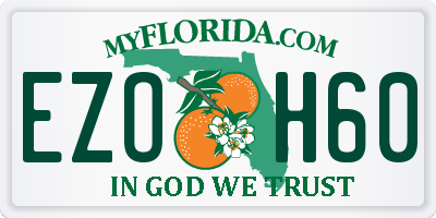 FL license plate EZOH60