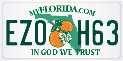 FL license plate EZOH63