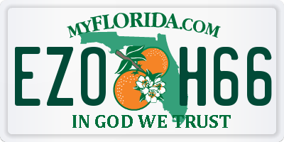 FL license plate EZOH66