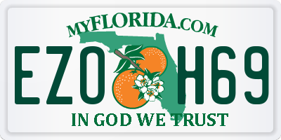 FL license plate EZOH69