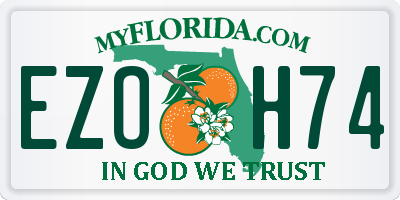 FL license plate EZOH74