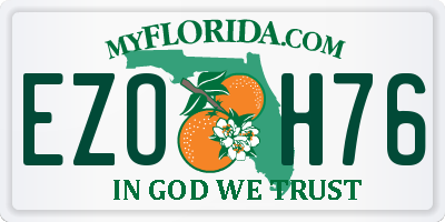 FL license plate EZOH76