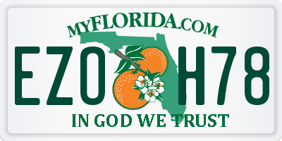 FL license plate EZOH78