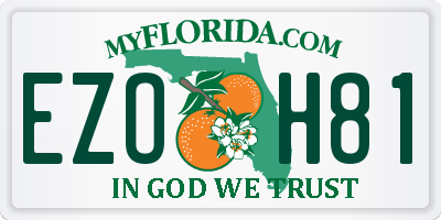 FL license plate EZOH81