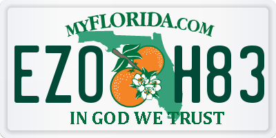 FL license plate EZOH83