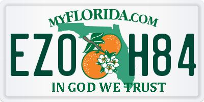 FL license plate EZOH84