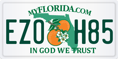 FL license plate EZOH85